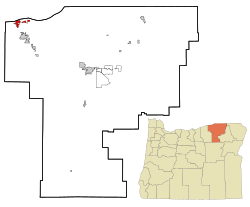 Umatilla County Oregon Incorporated and Unincorporated areas Umatilla Highlighted